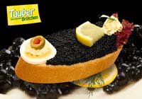 TAUBER Brötchen mit Kaviar